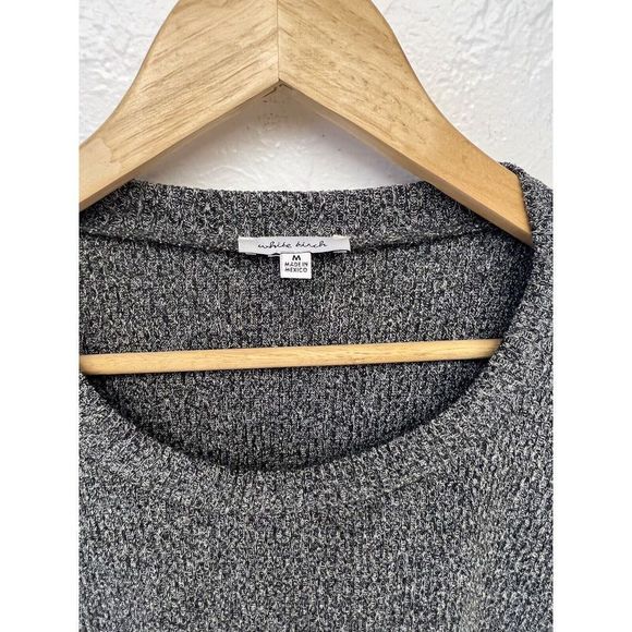 White Birch Boutique Grey Pullover Sweater Pink Tan Multicolor Knit Sz Medium - Picture 2 of 4